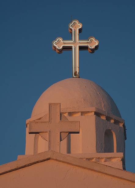 istock Crosses on Greek Chapel 139976243