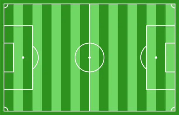 Vector illustration of Soccer field. Marking of a football field.