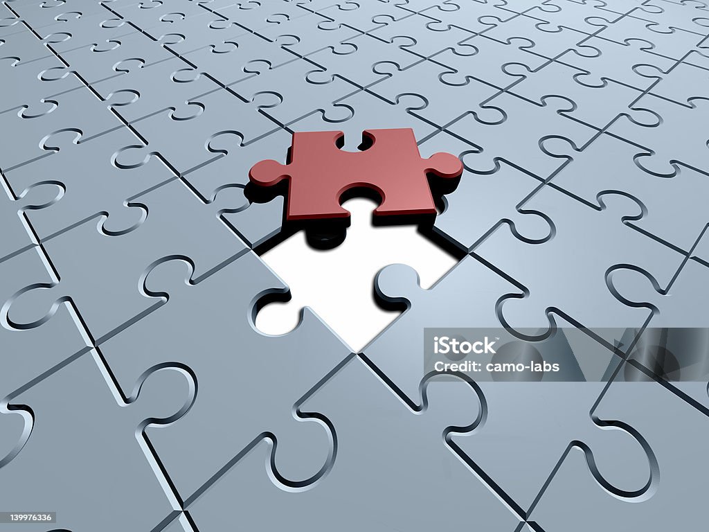 the missing piece rendering of puzzle with missing piece Part Of Stock Photo