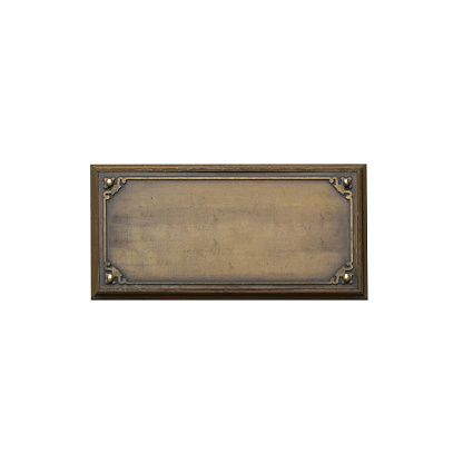 Rectangular iron plate for copy space and text. isolated