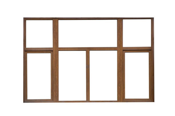 istock Modern large window composite wood style. isolated. 1399764679