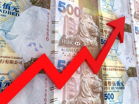 Hong Kong money finance investment growth chart graph