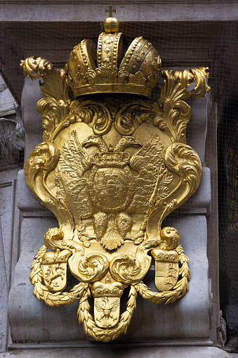 Coat of arms of the Habsburg monarchy at the Hofburg in Vienna