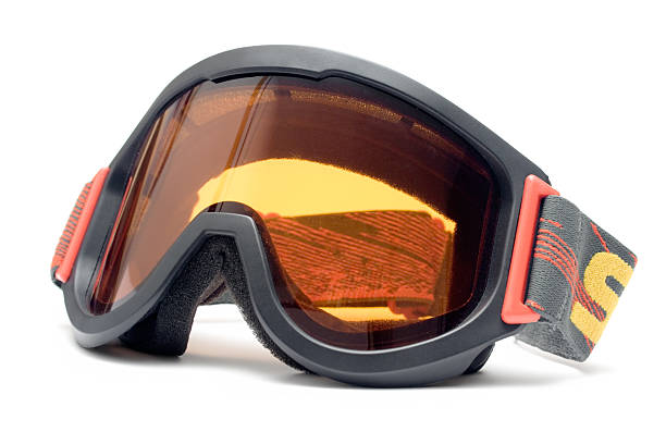 istock Isolated ski goggles with orange shade 139976831