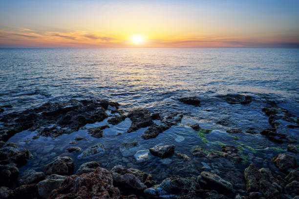 istock Seashore during sunset. Beautiful seascape. Composition of nature. 1399769123