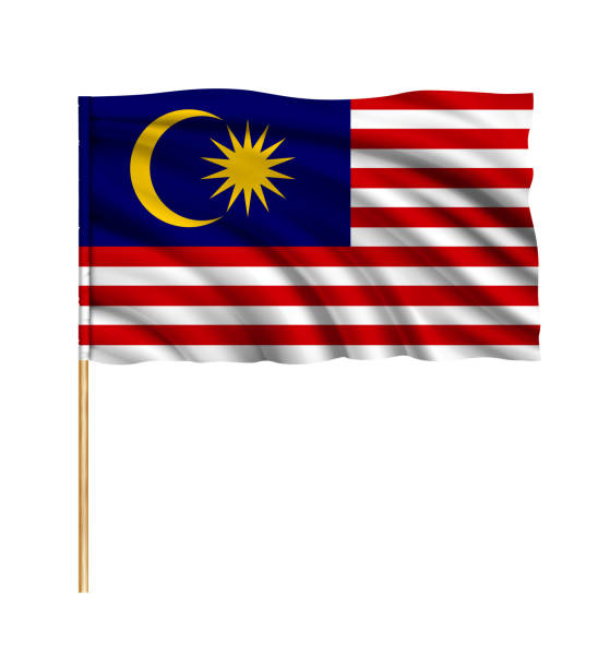 말레이시아의 국기 - 말레이시아 국기 stock illustrations