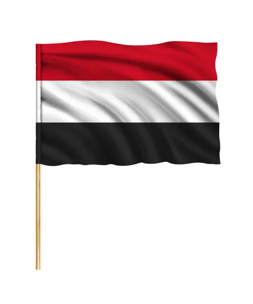 Vector illustration of Flag of Yemen