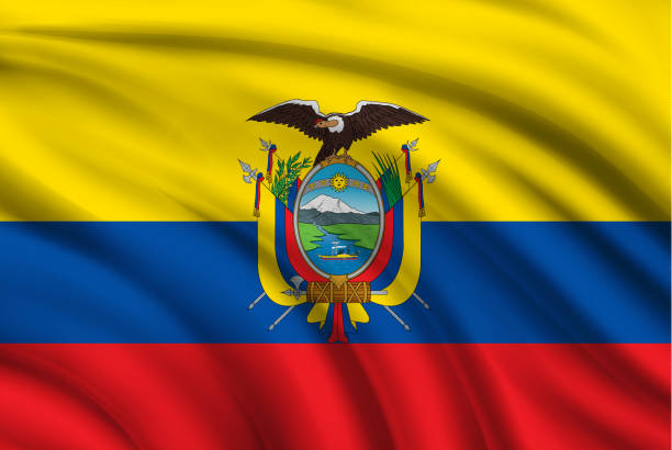 Flag of Ecuador Flag of Ecuador. Vector illustration. latin american flags stock illustrations
