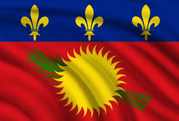 Vector illustration of Flag of Guadeloupe