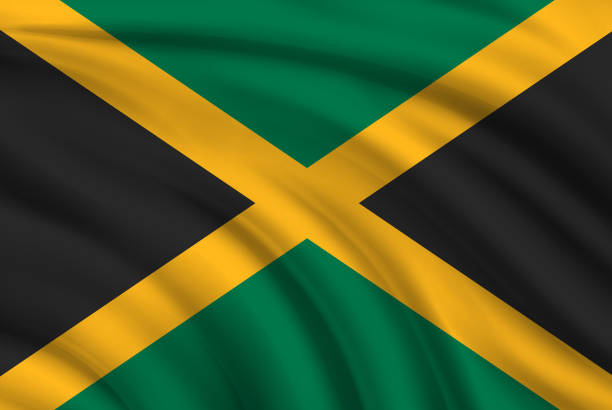 illustrazioni stock, clip art, cartoni animati e icone di tendenza di bandiera della giamaica - jamaica