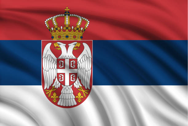 ilustrações, clipart, desenhos animados e ícones de bandeira da sérvia  - serbian flag