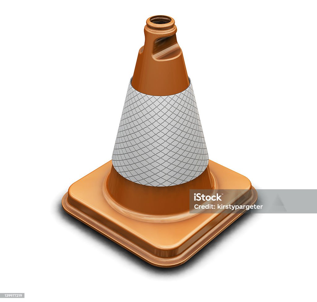 cone de Trânsito - Royalty-free Branco Foto de stock