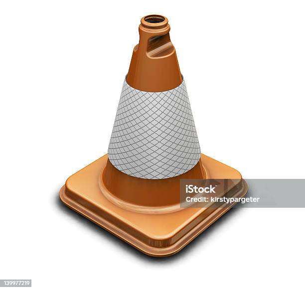 Cone De Trânsito - Fotografias de stock e mais imagens de Branco - Branco, Cone, Cone de Trânsito