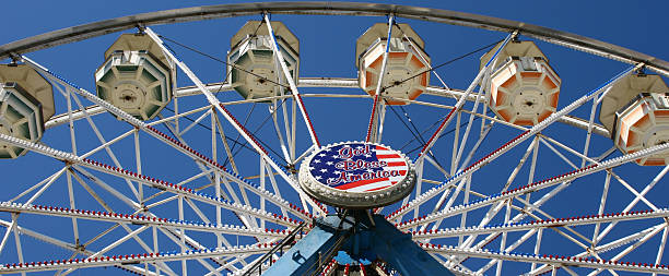 Free Stock Photo of Ferris wheel with American flag decoration on a ...
