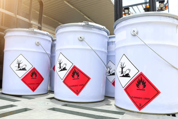 istock Flammable liquid symbol on the chemical tank 1399775995