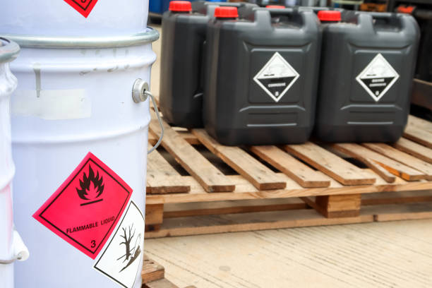istock Flammable liquid symbol on the chemical tank 1399776075