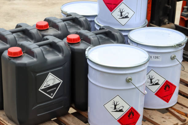 istock Flammable liquid symbol on the chemical tank 1399776117