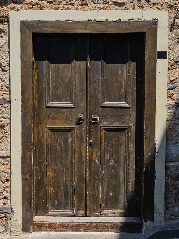 old wooden door of a house