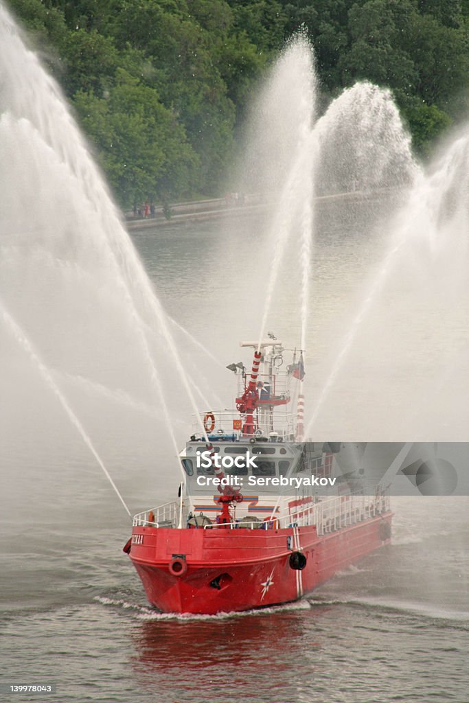 show fire boat show Ceremony Stock Photo