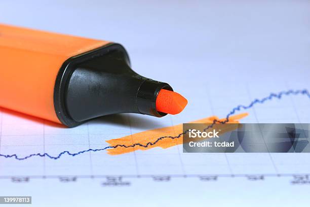 마킹하기 차트에 연구에 대한 스톡 사진 및 기타 이미지 - 연구, 주황색, 투자
