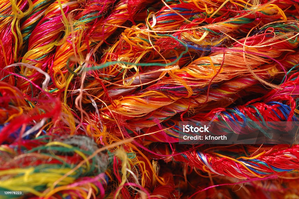 Sari filato di seta - Foto stock royalty-free di Arancione