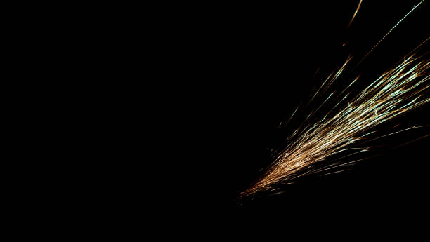 istock sparks in the dark. lines of light. 1399784367