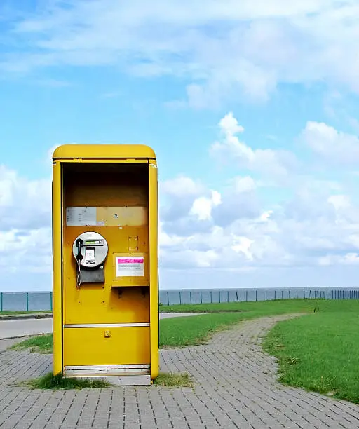 shot of a german telephone booth