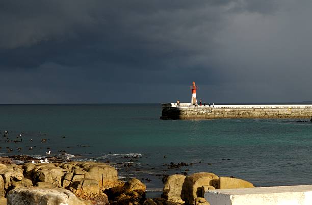 Stormy Lighthouse stock photo