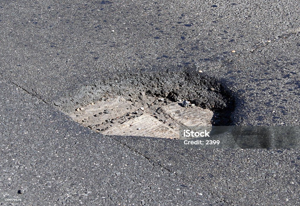 Pothole - Lizenzfrei Auto Stock-Foto