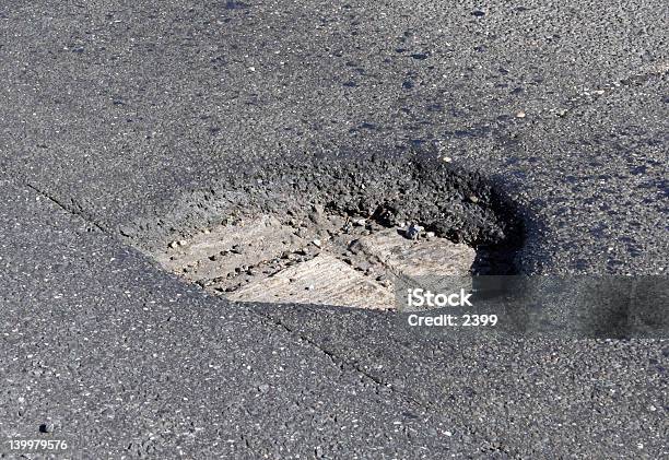 Pothole Stockfoto und mehr Bilder von Auto - Auto, Schlagloch, Asphalt