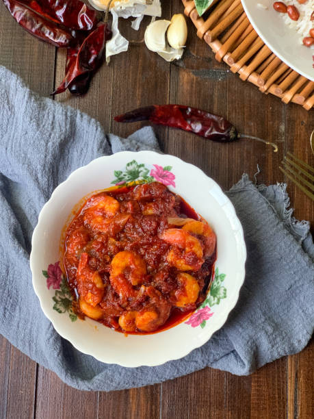 Chili prawns (Sambal Udang)