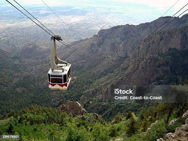 Sandia Tramway Stock Photo - Download Image Now - Albuquerque - New Mexico, Sandia Peak, Cable Car