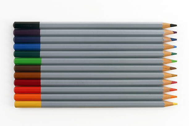 Watercolour pencils stock photo