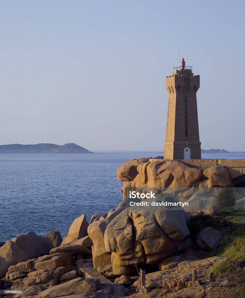 lighthouse ploumenach brittany france Atlantic Ocean Stock Photo