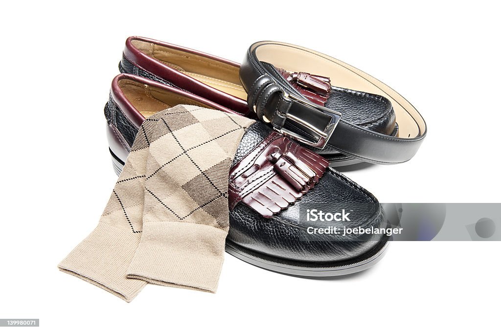 Nero indossare scarpe eleganti - Foto stock royalty-free di Mocassino - Calzature