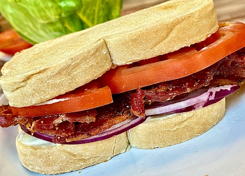 Huge loaded Bacon, Lettuce & Tomato Sandwich