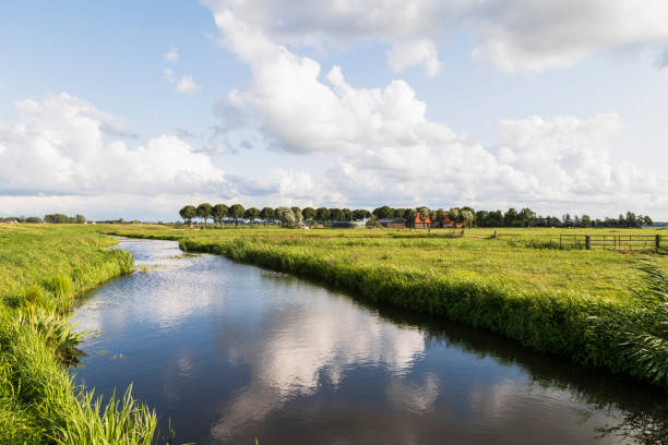 istock Small river in the Dutch polder landscape. 1399802413