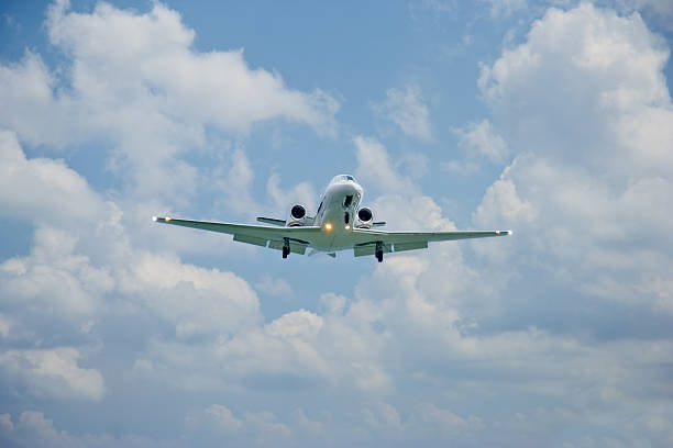 istock Large passenger plane preparing to land 139980360