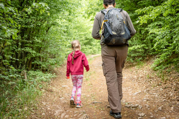 istock Father and daughter hiking together 1399805279