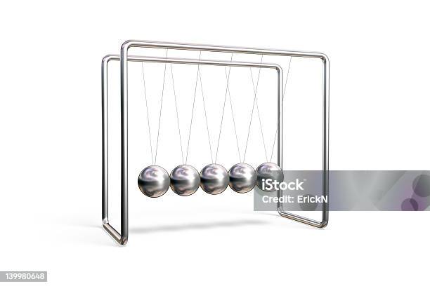 Newtons Cradle Stock Photo - Download Image Now - Balance, Chrome, Computer Graphic