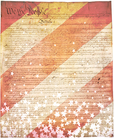 An abstract rendering of the US Constitution.