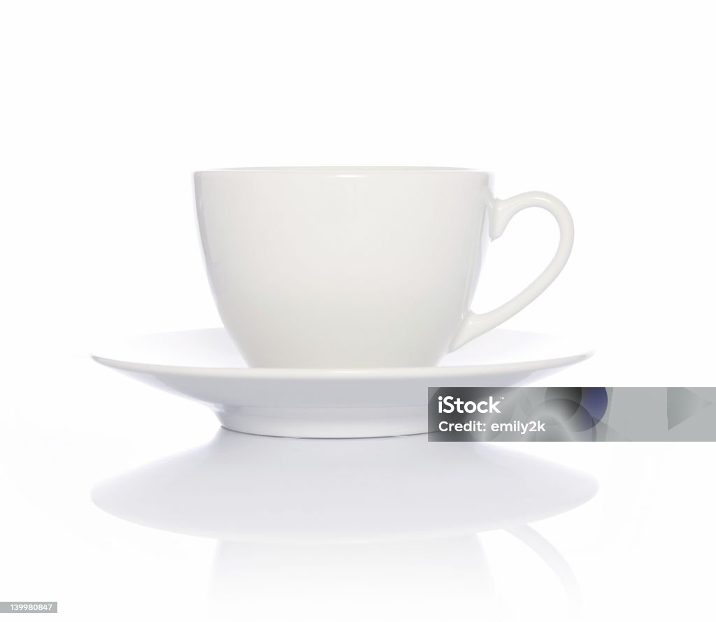 White Coffee Cup White Coffee Cup on White background Ceramics Stock Photo