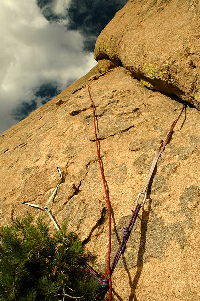 Rock Climbing Anchor stock photo