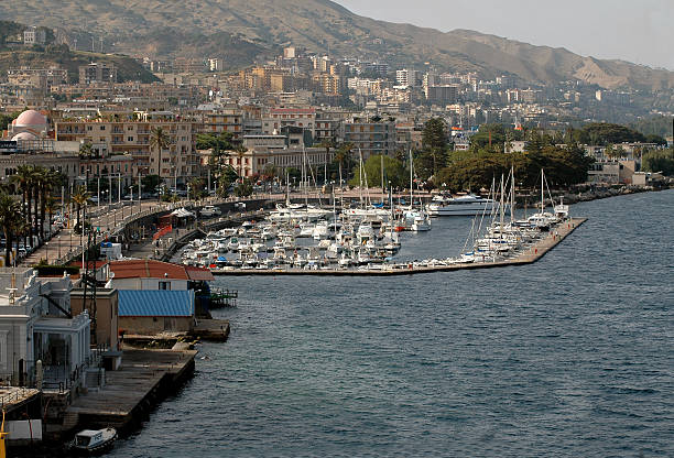 Harbor In Messina, Sicily stock photo