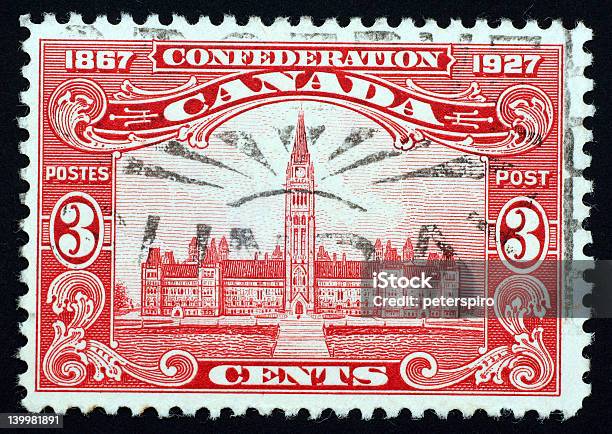 Kanadische Parlament Stamp Stockfoto und mehr Bilder von Briefmarke - Briefmarke, Britische Kultur, Fotografie