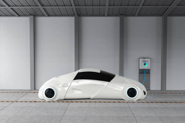 istock Driverless car or autonomous car plug in with ev charging station 1399819108