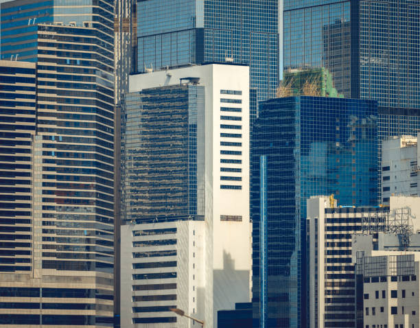 istock Modern office building close up in Hong Kong 1399820202