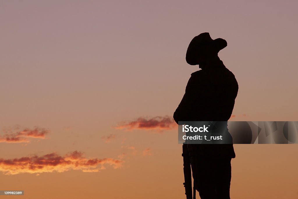 Soldier Statue ANZAC Soldier Statue, Evening Light, Sydney, Australia Australia Stock Photo