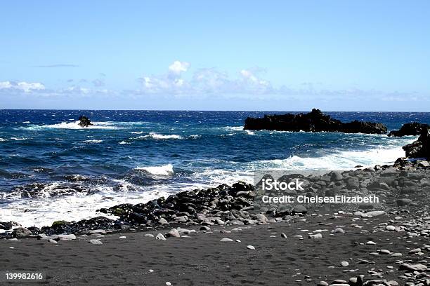 Black Sand Beach Ii Stockfoto und mehr Bilder von Big Island - Insel Hawaii - Big Island - Insel Hawaii, Fotografie, Hana - Maui