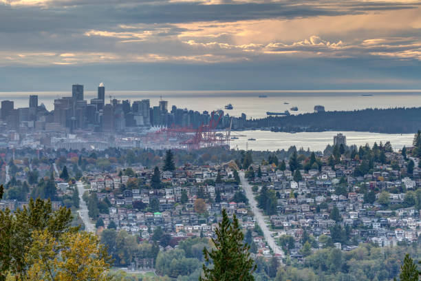 istock sunset view, taken from Burnaby Mountain Park, Burnaby, BC, Canada 1399828183